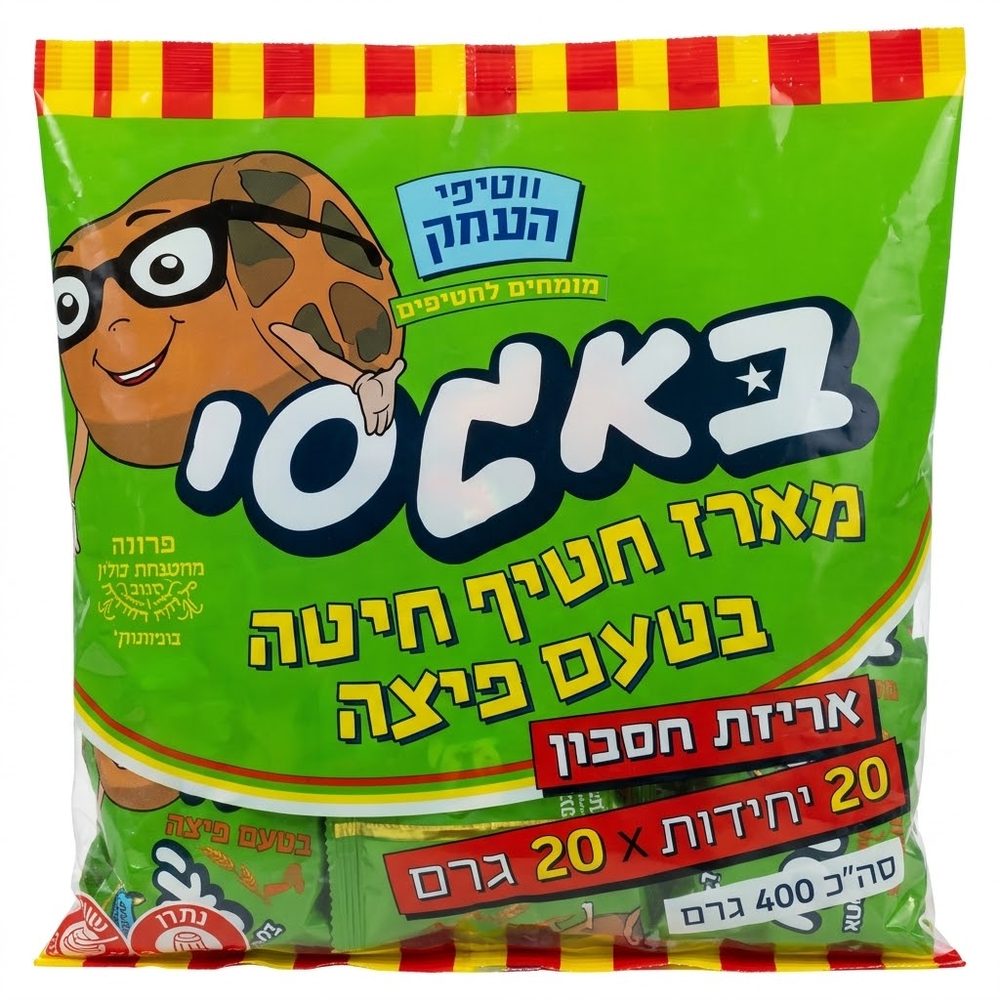 חטיף באגסי חיטה בטעם פיצה 20 יחידות 400 גרם
