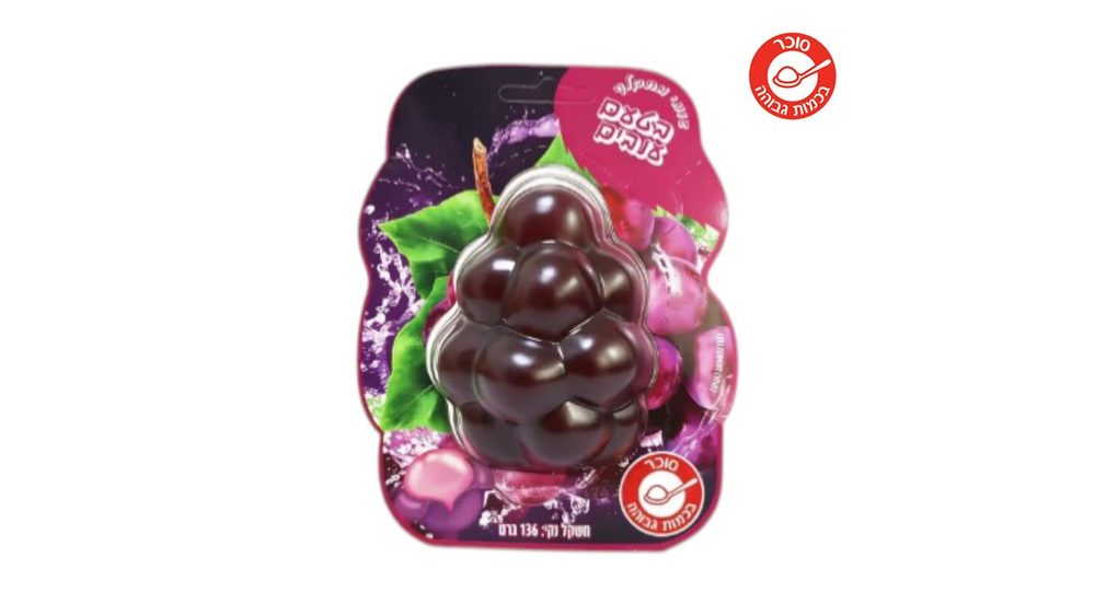 גומי מתקלף ענק בטעם ענבים 136 גרם