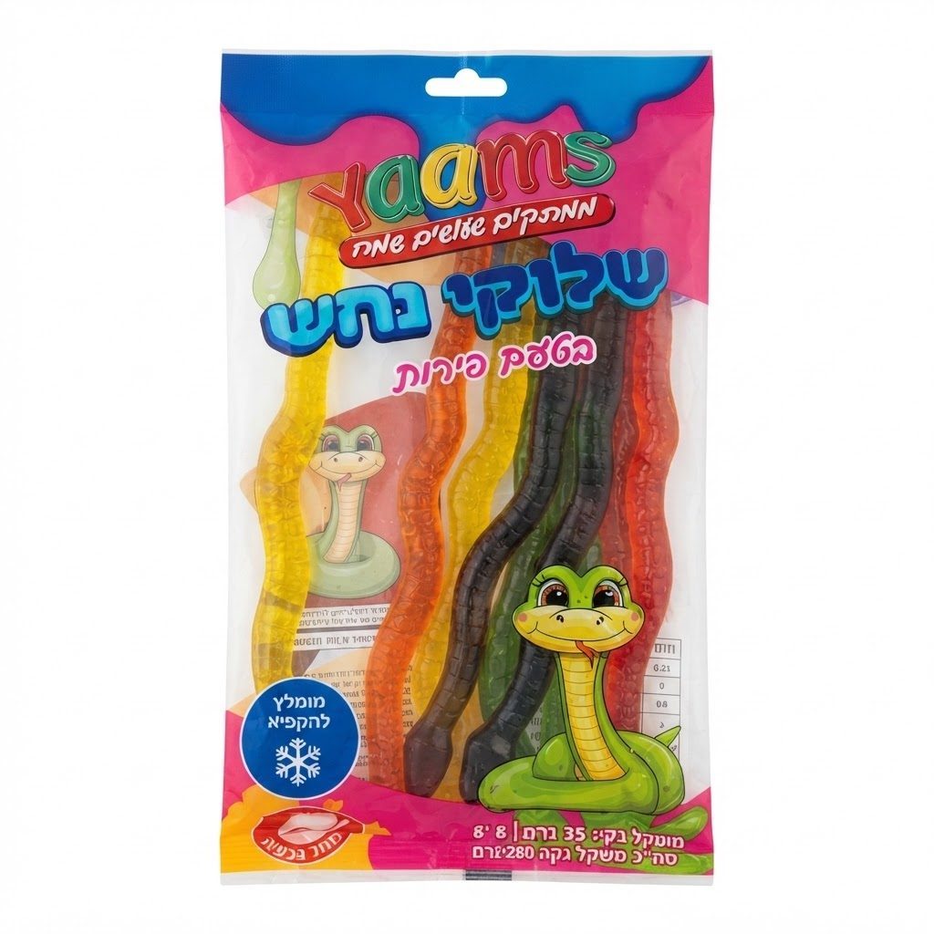 יאמסס שלוקים בטעם פירות 8 יחידות 280 גרם
