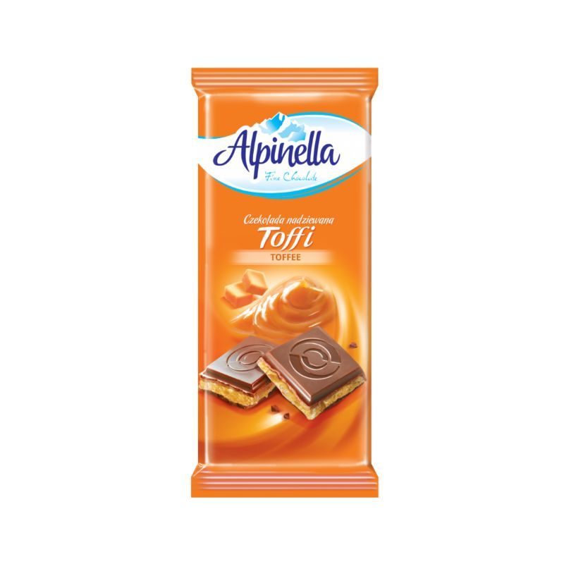 אלפינה שוקולד חלב ממולא טופי 100 גרם