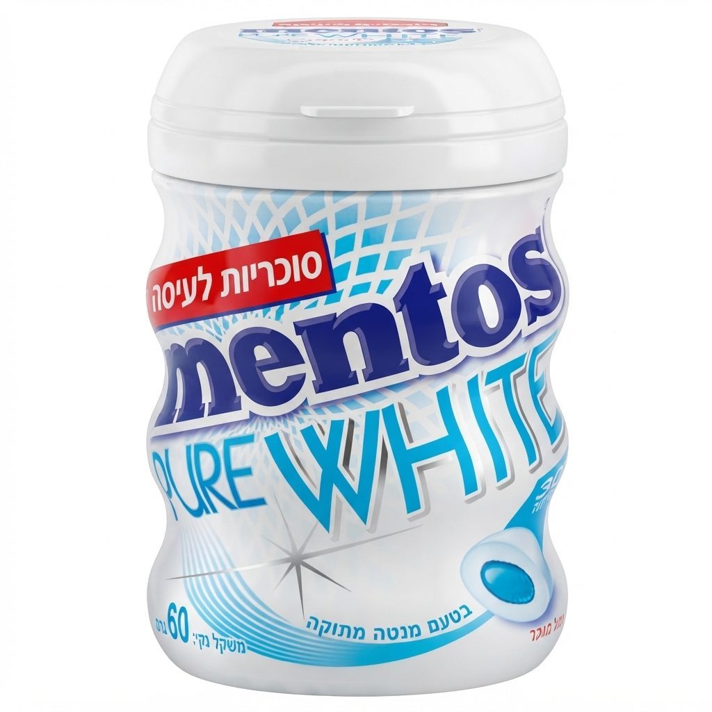 מנטוס מסטיק בטעם מנטה מתוקה ללא סוכר 60 גרם