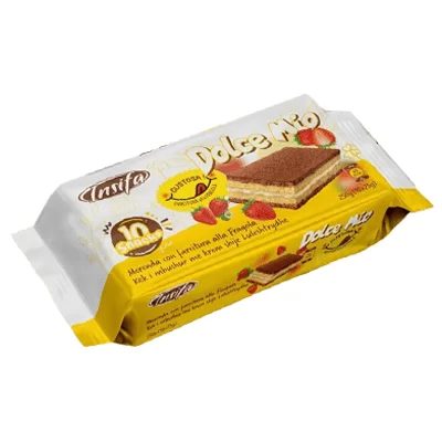 עוגות ספוג במילוי קרם תות 250 גרם