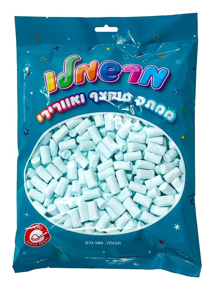מרשמלו מיני בצבע כחול 500 גרם