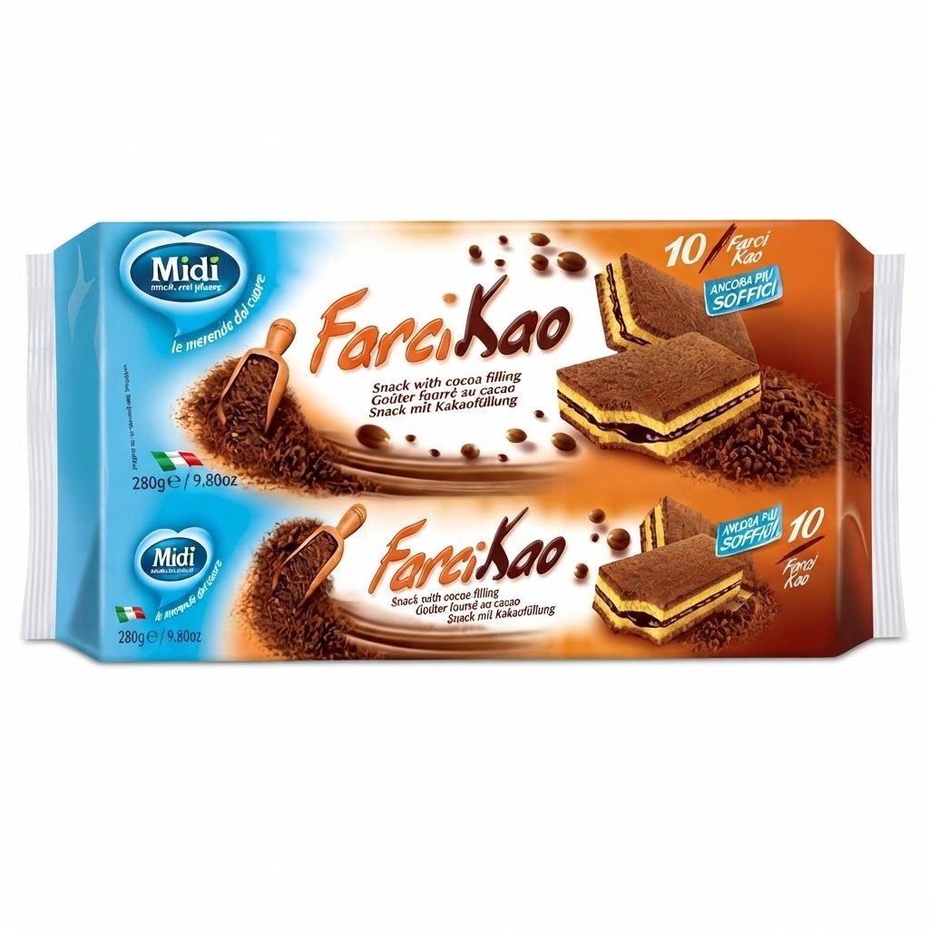 Midi עוגות אישיות במילוי קרם קקאו 10 יחידות 280 גרם
