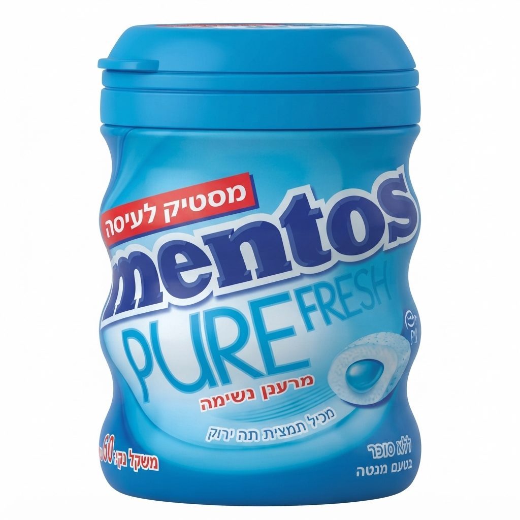 מנטוס מסטיקים בטעם מנטה ללא סוכר 60 גרם