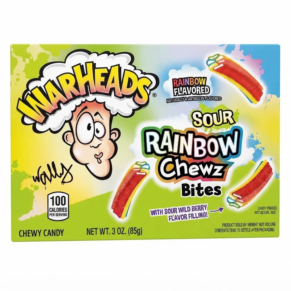 Warheads גומיות חמוצות בטעם פונץ פירות עם מילוי חמוץ 85 גרם