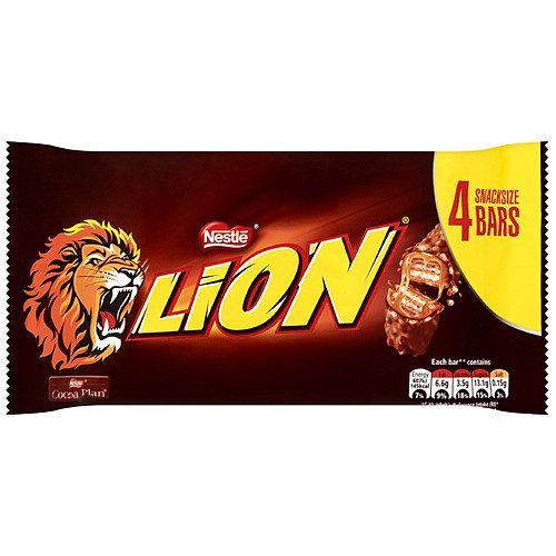 Lion וופל במילוי קרמל מתופה שוקולד חלב מארז רביעייה 120 גרם