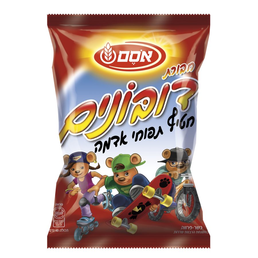 אסם דובונים חטיף בטעם טבעי 40 גרם