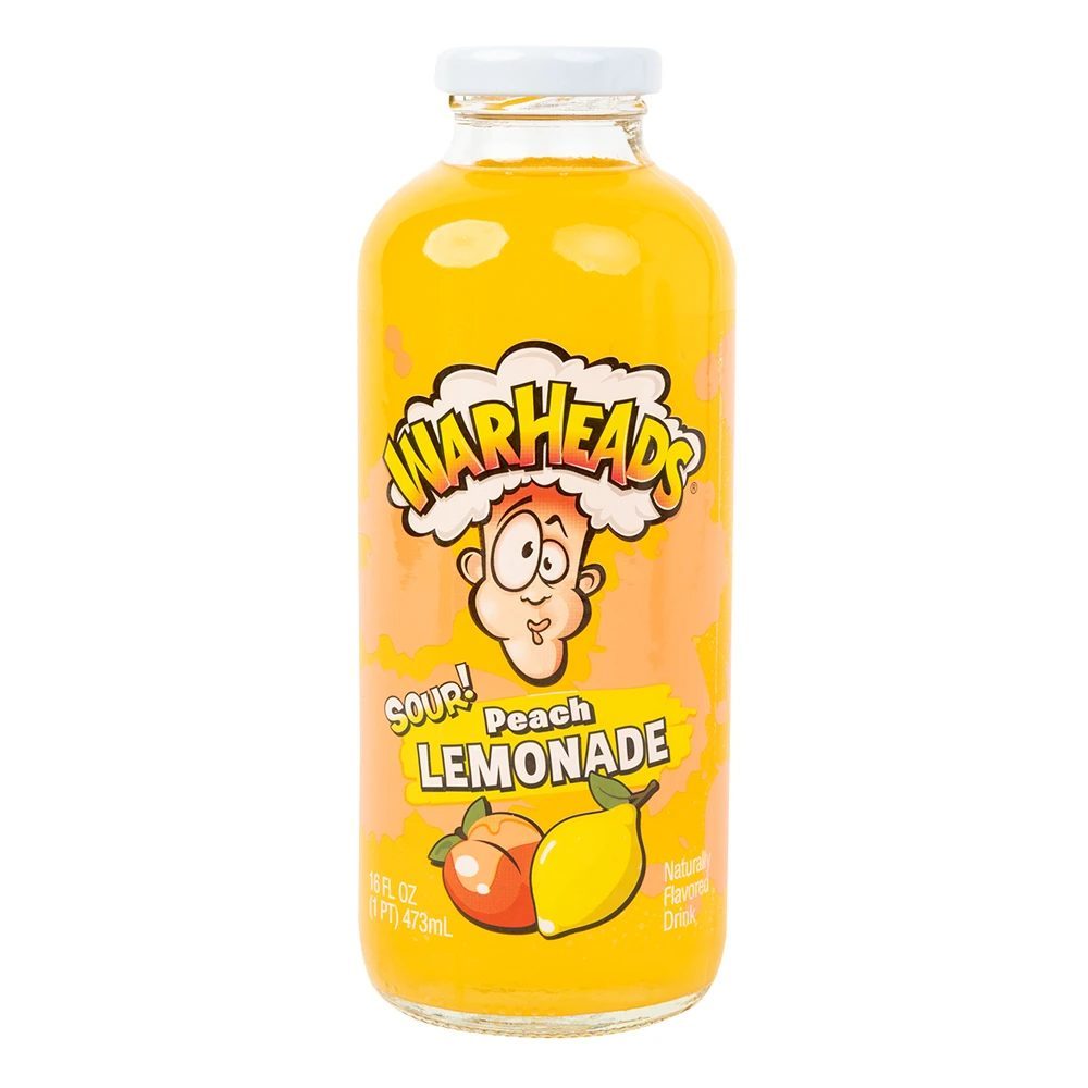 Warheads משקה קל בטעם לימונדה ואפרסק 473 מ"ל