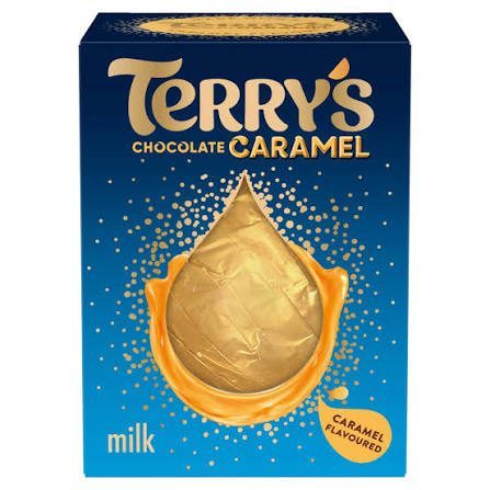 Terrys תפוז מצופה שוקולד חלב בטעם קרמל 145 גרם