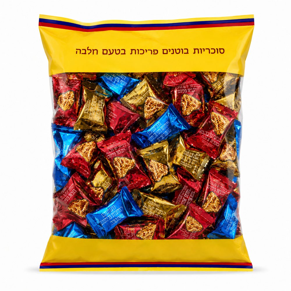 סוכריות בוטנים פריכות בטעם חלבה 950 גרם
