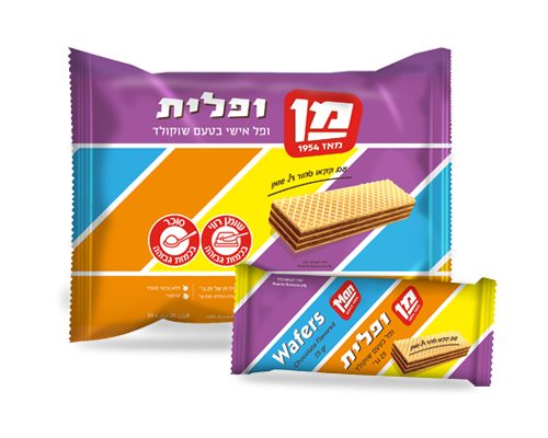 וופל מן ופלית אישי בטעם שוקולד 10 יחידות 250 גרם