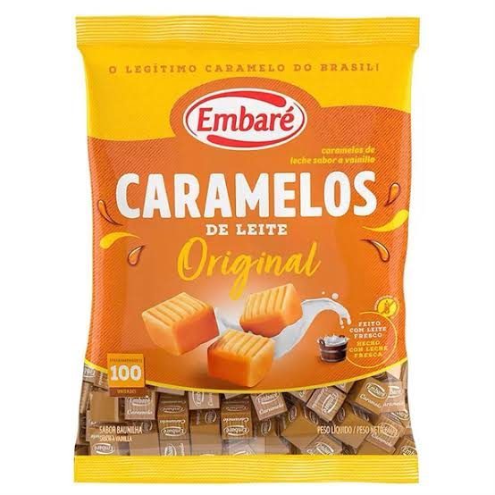 Embare Caramels סוכריות טופי חלב בטעם וניל 660 גרם