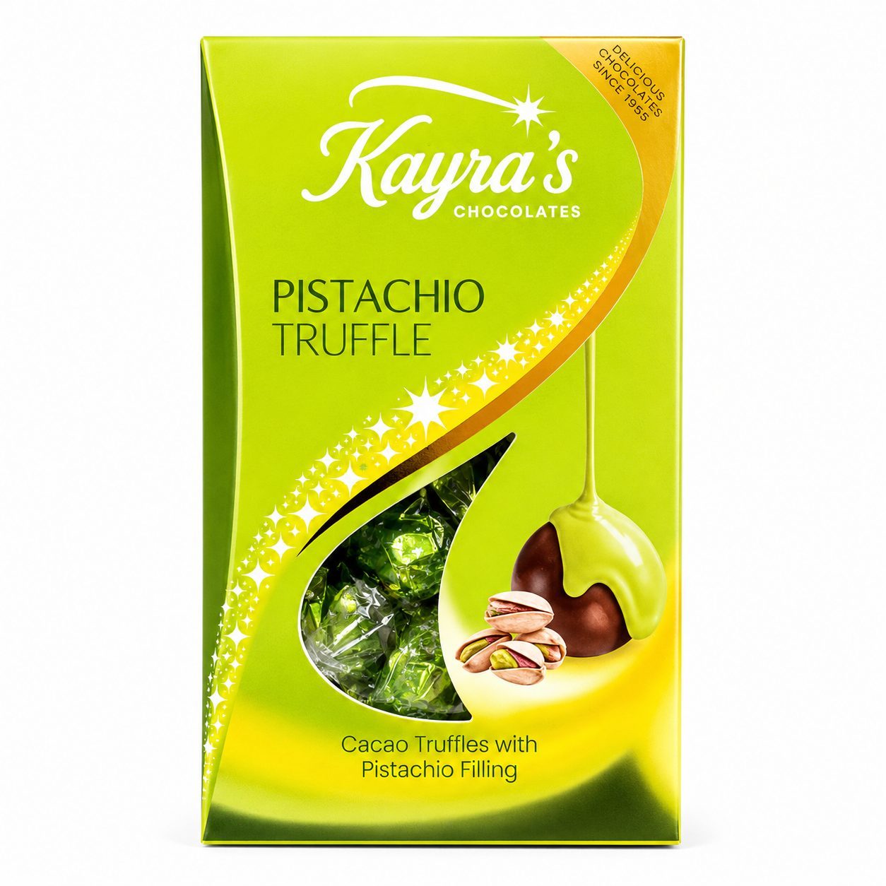 Kaynas טראפל קקאו בטעם פיסטוק 120 גרם