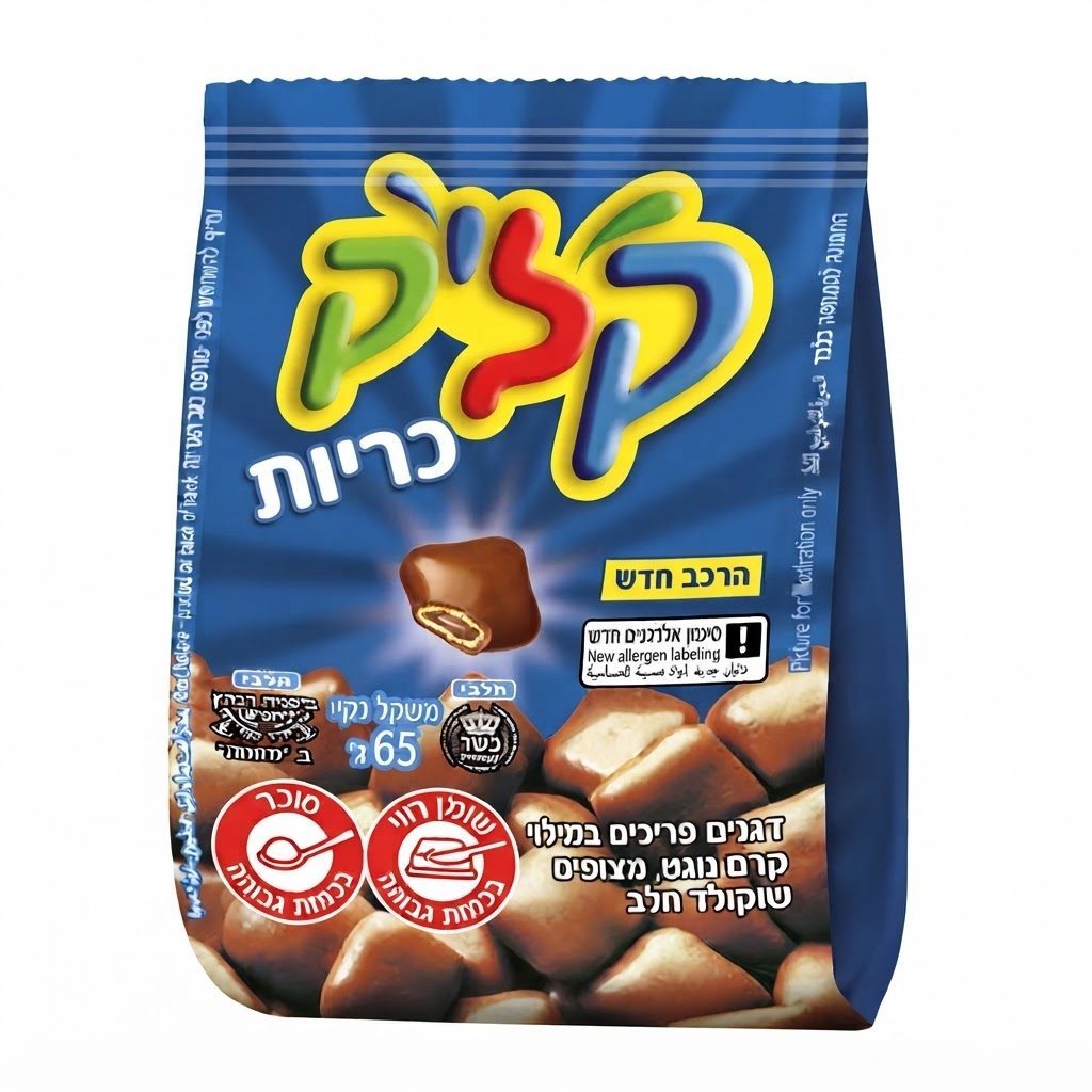 קליק כריות כחול בשקית 65 גרם
