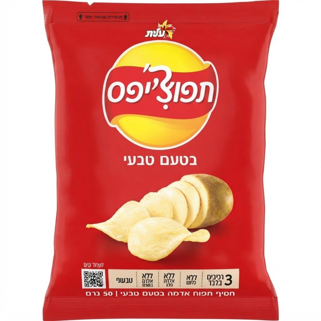 עלית תפוציפס בטעם טבעי 50 גרם
